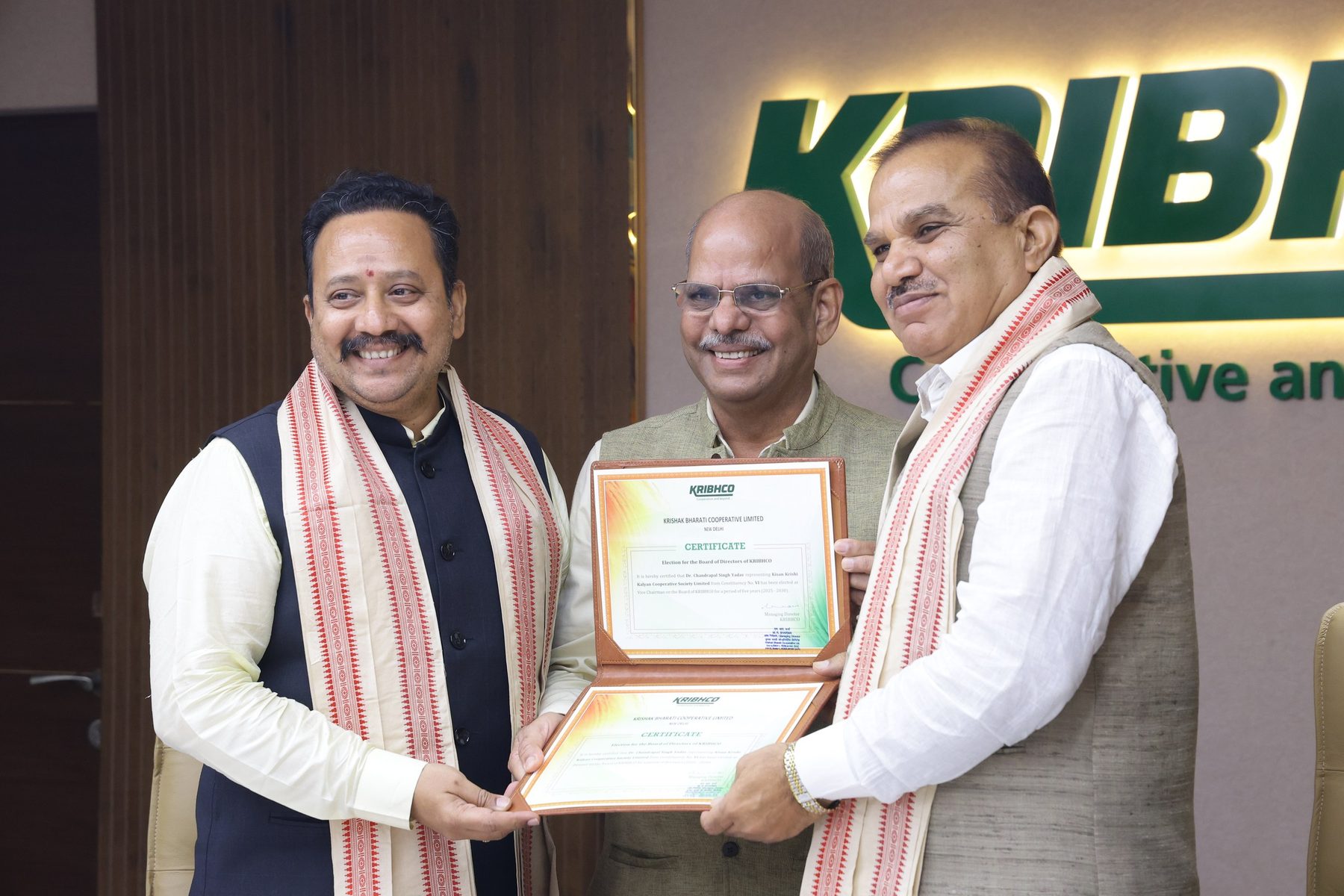 Felicitated on his election as KRIBHCO Chairman, 2025