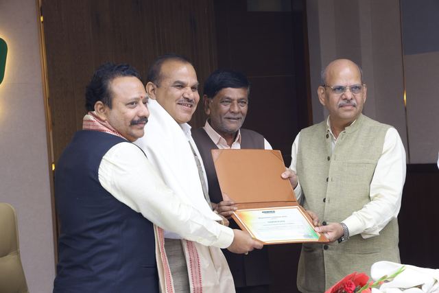 Felicitated on his election as KRIBHCO Chairman, 2025